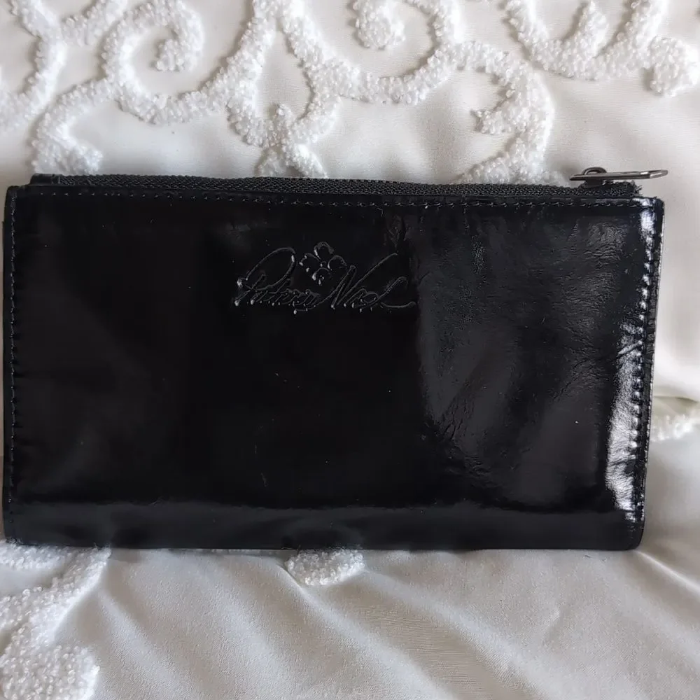 Patricia Nash 🖤 Black Patent Leather- Marene Twist Lock Wallet NWT